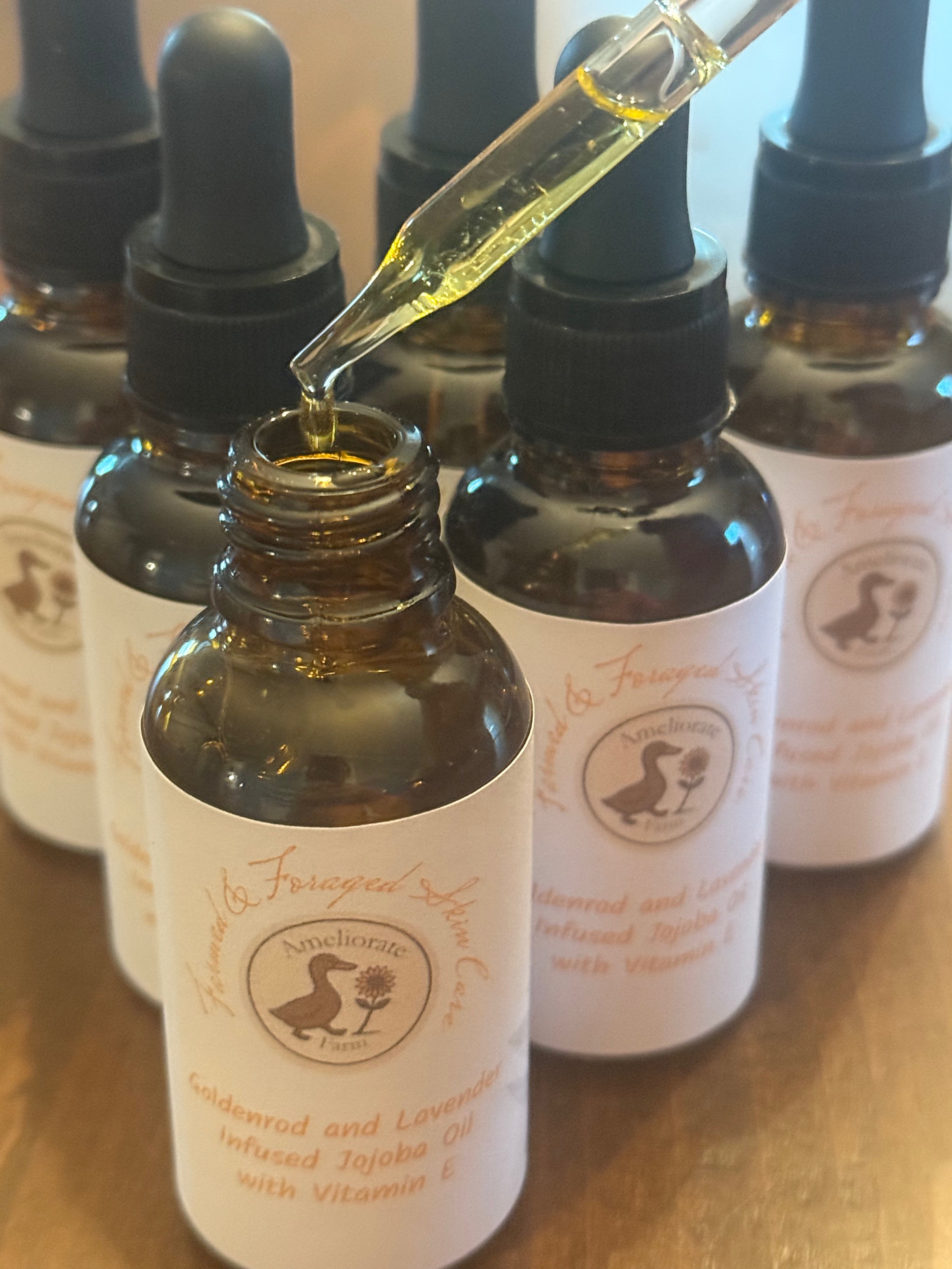 Goldenrod and Lavender Infused Jojoba Oil with Vitamin E Facial Oil