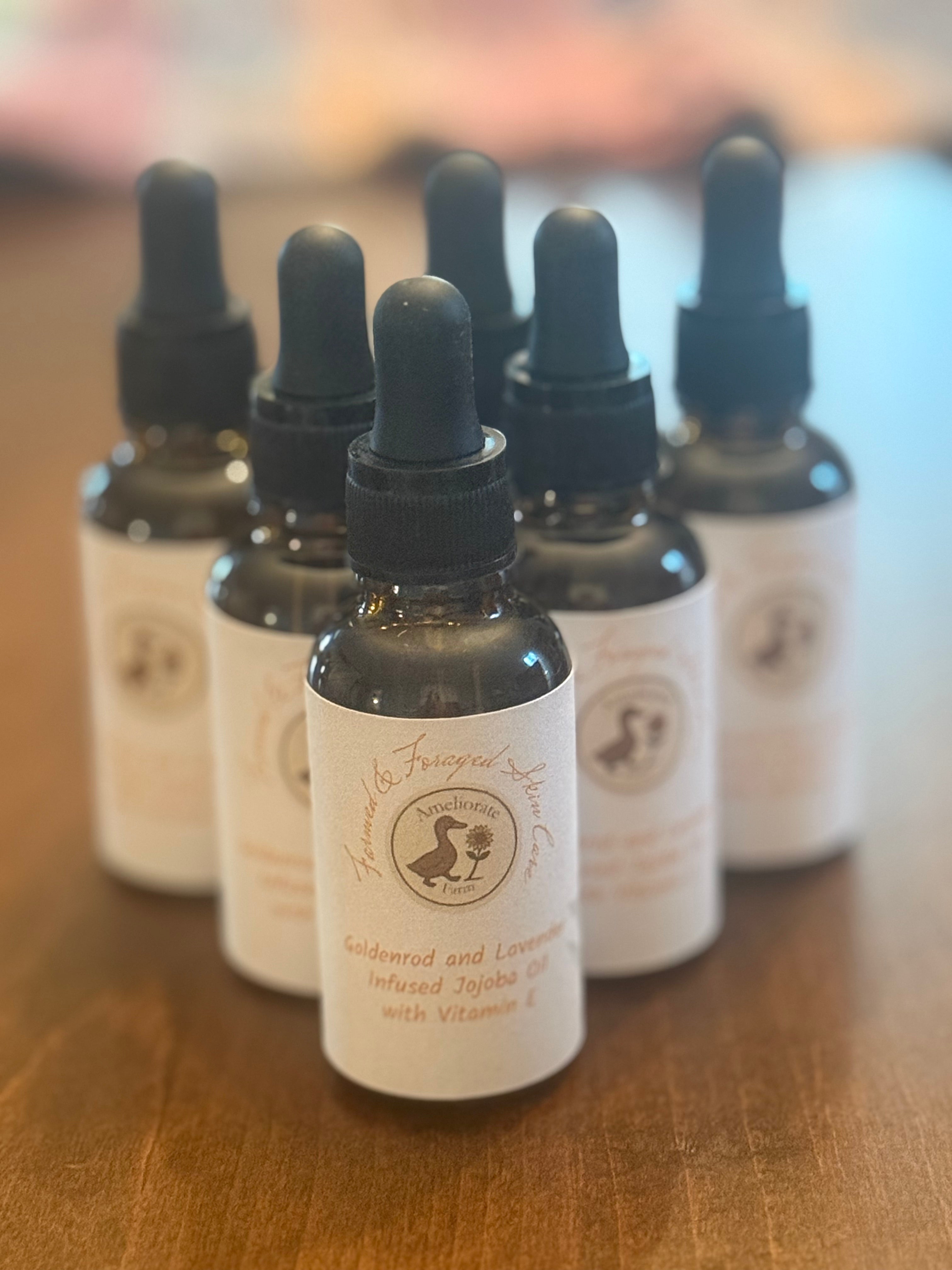 Goldenrod and Lavender Infused Jojoba Oil with Vitamin E Facial Oil