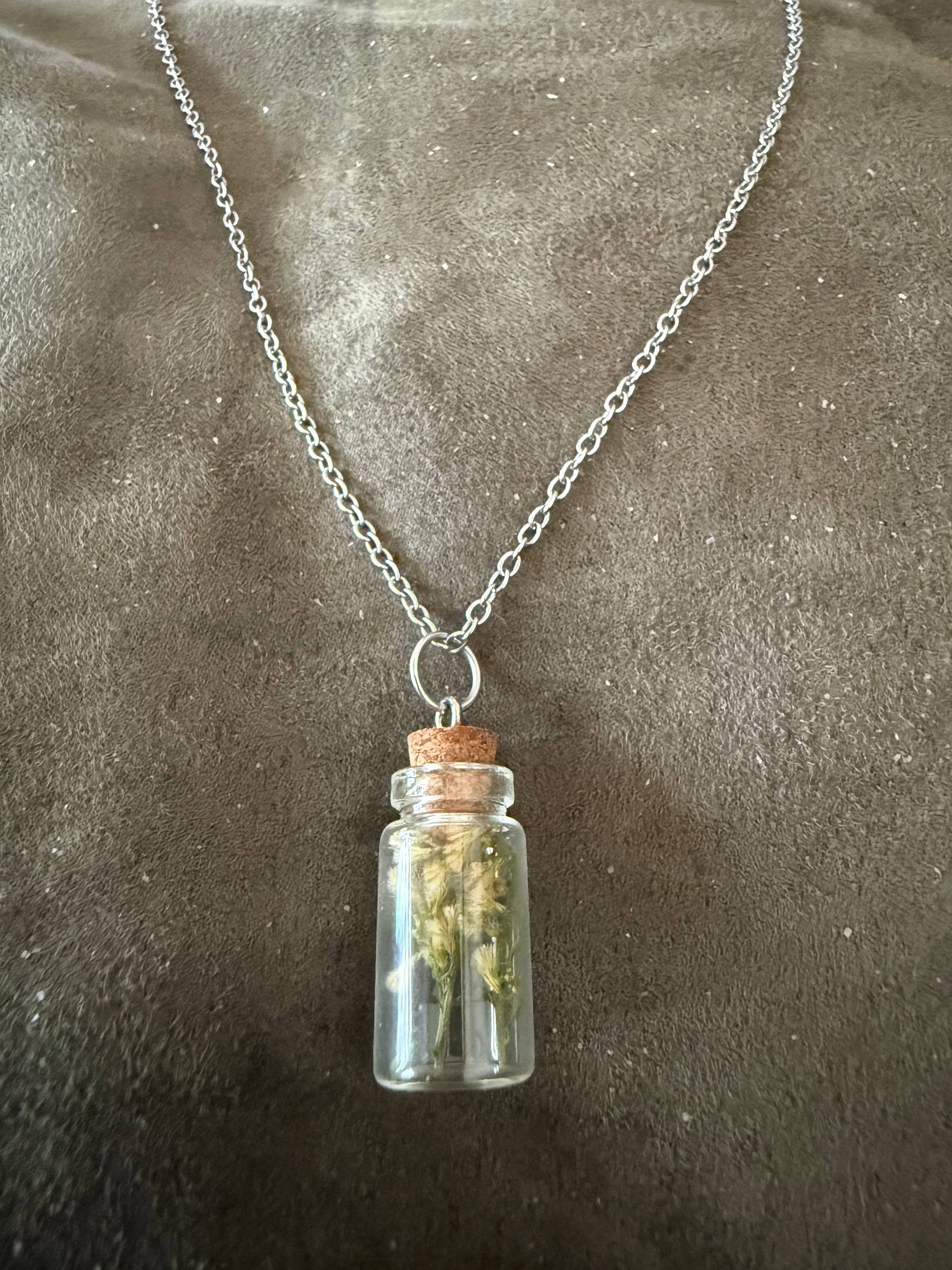 Goldenrod Bottle Necklace