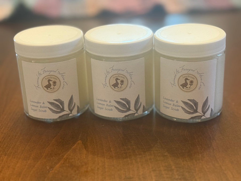 Lavender-Lemon Balm Sugar Scrub