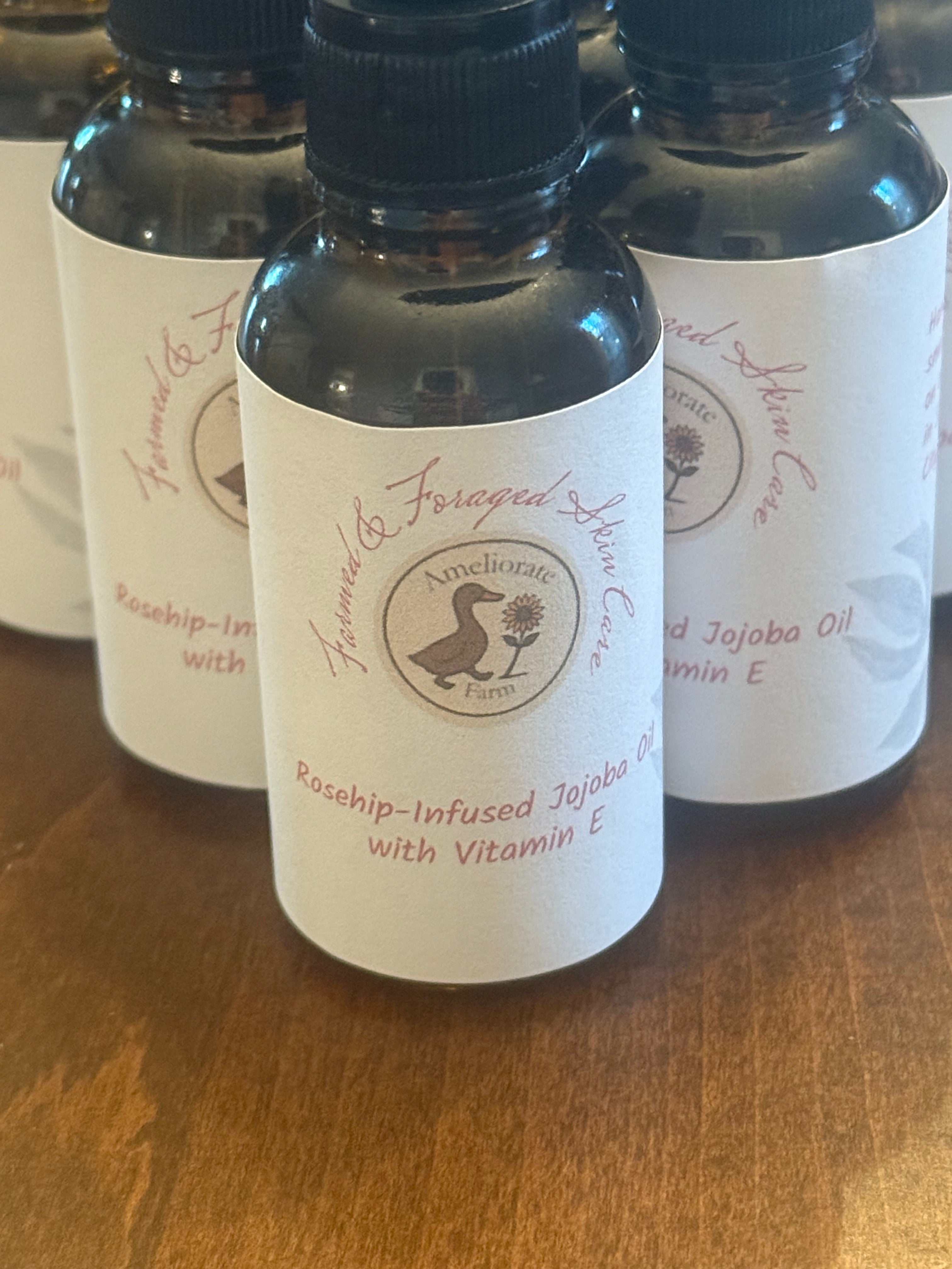 Rosehip-Infused Jojoba Oil with Vitamin E Facial Oil
